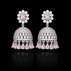 Cz Classic Jhumki With Rhodium Plating || 438241