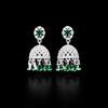 Cz Jhumki With Rhodium Plating || 438593