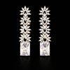 Cz Classic Earring With Rhodium Plating || 442782