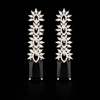 Cz Classic Earring With Rhodium Plating || 442782