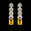 Cz Classic Earring With Rhodium Plating || 442782