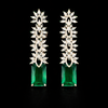 Cz Classic Earring With Rhodium Plating || 442782