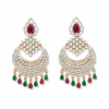 Cubic Zirconia Classic Earring With 2 Tone Plating || 440576