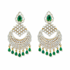 Cubic Zirconia Classic Earring With 2 Tone Plating || 440576
