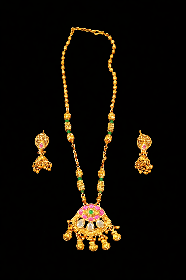 Antique Classic Pendant Set With Gold Plating || 230012