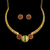 Antique Classic Necklace Set With Matte Gold Plating || 230125
