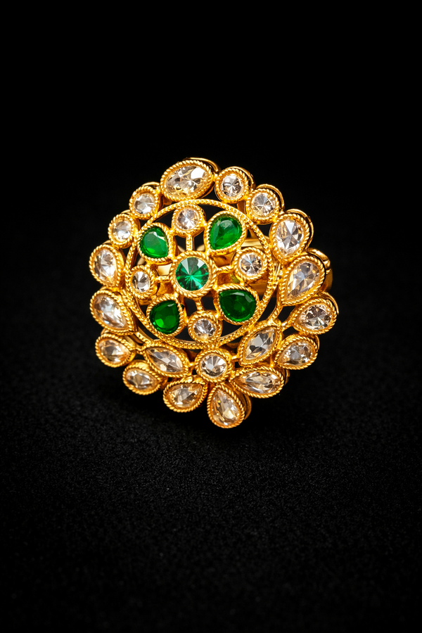 Antique Adjustable Ring With Gold Plating || 227872