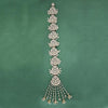 Indo Western Pearl Hair Brooch With Mehndi Plating || 112059