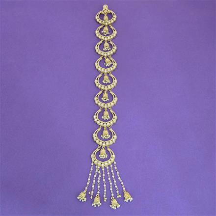 Indo Western Classic Hair Brooch With Gold Plating || 112168