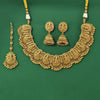 Antique Temple Necklace Set With Matte Gold Plating || 228500