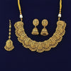 Antique Temple Necklace Set With Matte Gold Plating || 228500