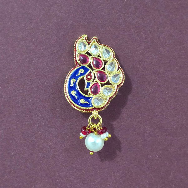 Antique Moti Nose Ring With Gold Plating || 228644