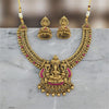 Antique South Indian Necklace Set With Matte Gold Plating || 229886