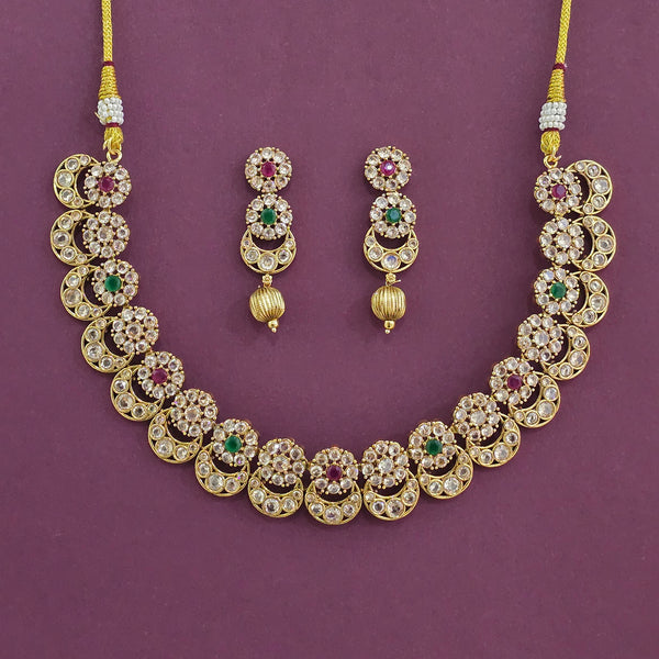 Antique Classic Necklace Set With Gold Plating || 230289