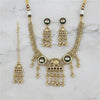 Antique Classic Necklace Set With Matte Gold Plating || 230502