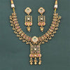 Antique Moti Necklace With Matte Gold Plating || 230629
