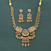 Antique Classic Necklace With Matte Gold Plating || 230633