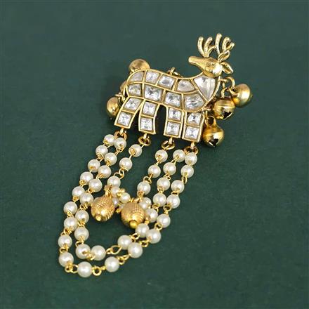 Antique Adjustable Ring With Matte Gold Plating || 230695