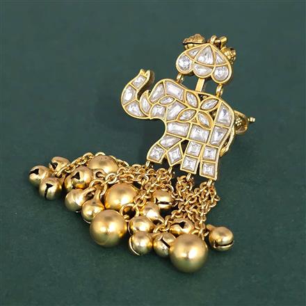 Antique Adjustable Ring With Matte Gold Plating || 230703