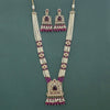 Antique Bandhai Pendant Set With Mehndi Plating || 230717
