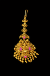 Antique Temple Tikka With Matte Gold Plating || 224429