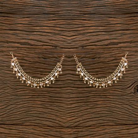 Kundan Moti Ear Chain With Gold Plating || 302278