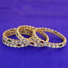 Kundan Classic Bangles With Gold Plating (2x6) || 303113
