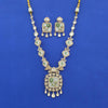 Kundan Mother Of Pearl Necklace Set With Carat Gold Plating || 303379