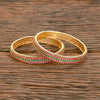 Cubic Zirconia Classic Bangles With Gold Plating || 430446