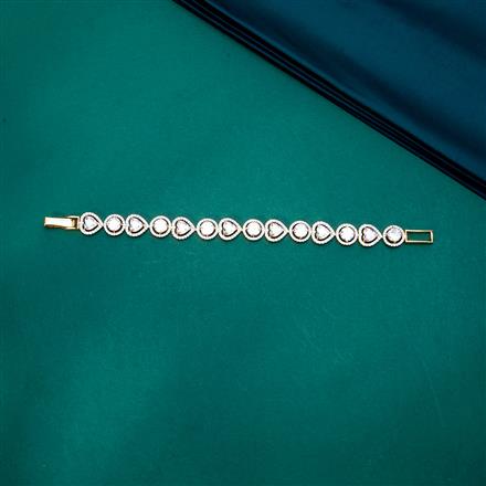 Cz Classic Bracelet With 2 Tone Rhodium Plating || 434347