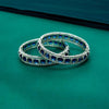 Cz Openable Bangles With Rhodium Plating (2x6) || 434567
