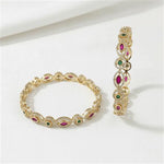 Cz Classic Bangles With 2 Tone Plating (2x6) || 438739