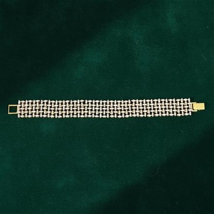 Cubic Zirconia Classic Bracelet With 2 Tone Rhodium Plating || 441323