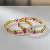 Cz Classic Bangles With Mehndi Plating - (2x6) || 441951