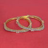 Cz Classic Bangles With 2 Tone Plating (2x6) || 442885