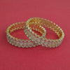 Cz Openable Bangles With 2 Tone Plating (2x8) || 442893
