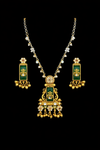 Antique Classic Pendant Set With Matte Gold Plating || 228054