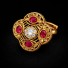 Antique Adjustable Ring With Gold Plating || 227463