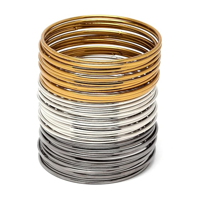 Oxidised Plain Bangles Set For Women