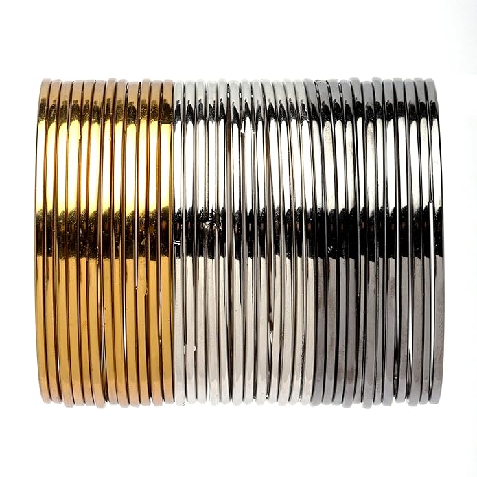 Oxidised Plain Bangles Set For Women