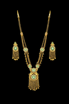 Antique Long Necklace With Matte Gold Plating || 230674