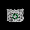 Cz Broad Kada With Rhodium Plating || 442347