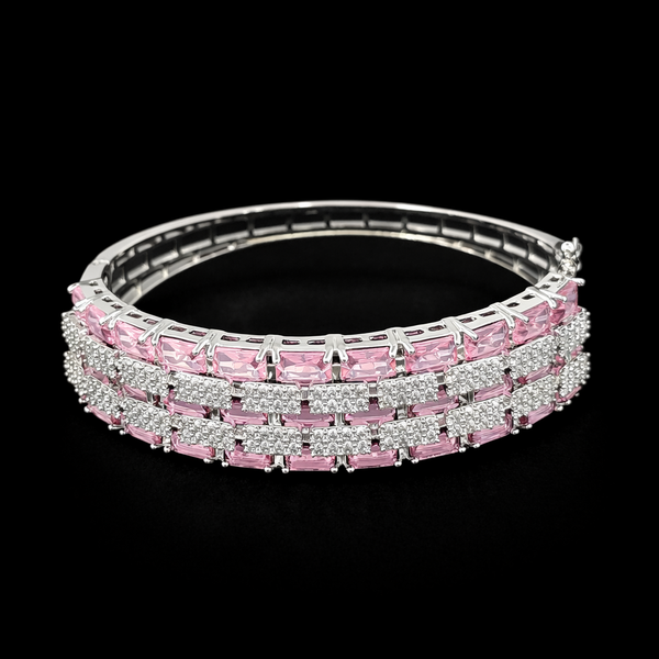 Cz Openable Kada With Rhodium Plating || 441697