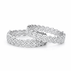 Cz Classic Bangles With 2 Tone Rhodium Plating || 438276