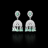 Cz Jhumki With Rhodium Plating || 438593