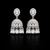 Cz Jhumki With Rhodium Plating || 438593