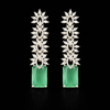 Cz Classic Earring With Rhodium Plating || 442782