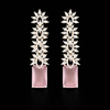 Cz Classic Earring With Rhodium Plating || 442782