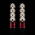 Cz Classic Earring With Rhodium Plating || 442782