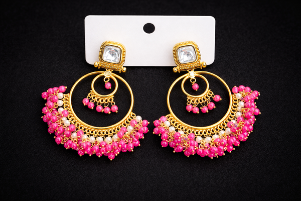 Indo Western Classic Earring With Mehndi Plating || 112397